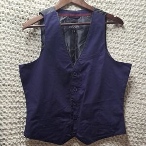 TranquilutY & Mayhem Dark Blue Buttoned Vest